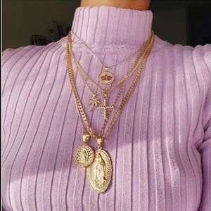 Crown 👑👑Gold Plate Multilayer Bohemian Necklace